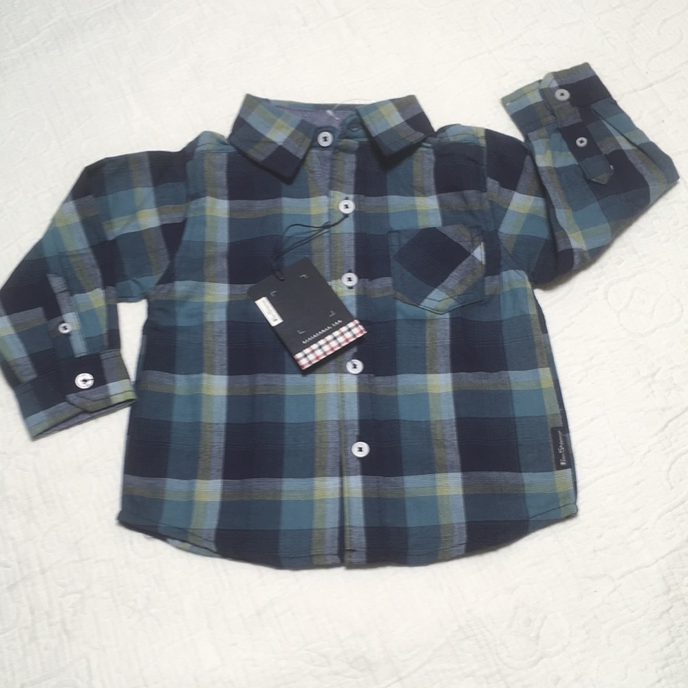 12m (4/$20) Ben Sherman Plaid Shirt